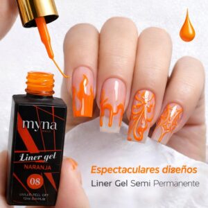 DECORACION ESMALTE PUNTA FINA NARANJA